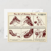 Carte Postale Comment briller des chaussures Guide illustré Cart (Devant / Derrière)