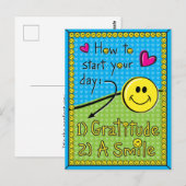 Carte Postale Comment Commencer Votre Journée_ (Devant / Derrière)