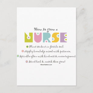 Carte Postale Comment cultiver une infirmière