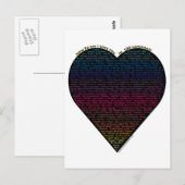 Carte Postale Comment dire I Love You dans 100 langues différent (Devant / Derrière)