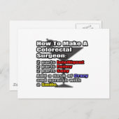 Carte Postale Comment faire un chirurgien colorectal (Devant / Derrière)