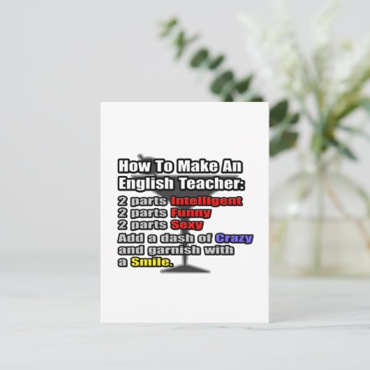 Carte Postale Comment faire un enseignant d'anglais (Debout devant)