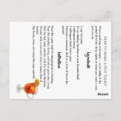 Carte Postale Comment faire une fiche de recette de Hot Toddy (Dos)