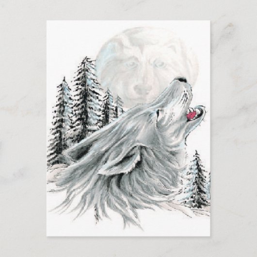 Carte Postale Comment hurler au visage dans la lune (Devant)