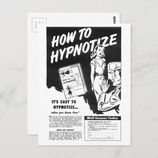 Carte Postale Comment hypnotiser (Devant / Derrière)