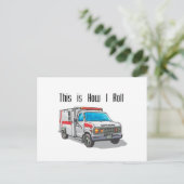 Carte Postale Comment je déplace l'ambulance (Debout devant)