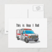Carte Postale Comment je déplace l'ambulance (Devant / Derrière)