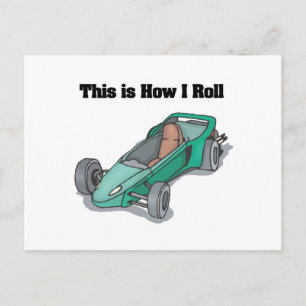 Carte Postale Comment je fais rouler (Go Cart)