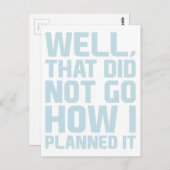 Carte Postale Comment L'A Planifié (Devant / Derrière)