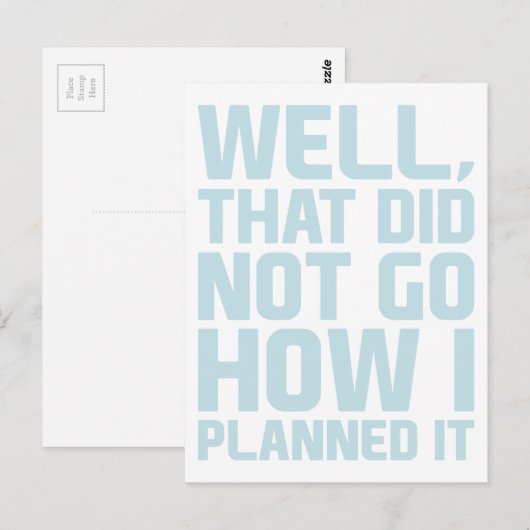 Carte Postale Comment L'A Planifié (Devant / Derrière)