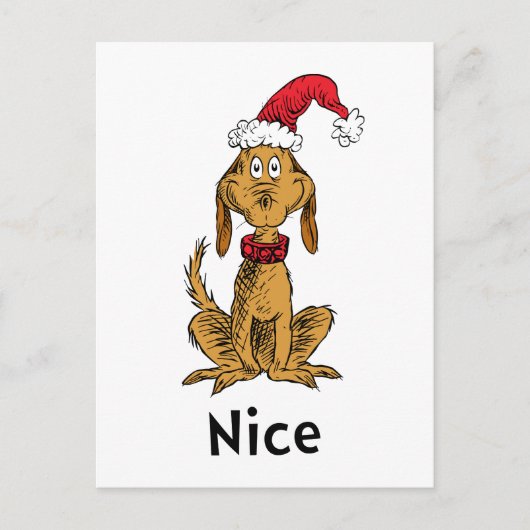 Carte Postale Comment le Grinch a volé Noël | Max est gentil (Devant)