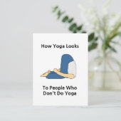 Carte Postale Comment le yoga regarde les gens qui ne font pas l (Debout devant)