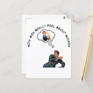Carte Postale Comment les hommes se sentent à l'égard des femmes