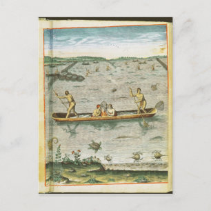 Carte Postale Comment les Indiens attrapent leur poisson