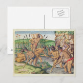 Carte Postale Comment les Indiens recueillent l'or des cours d'e (Devant / Derrière)