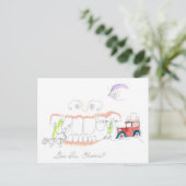 Carte Postale Comment nettoyer les dents (Debout devant)
