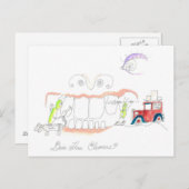Carte Postale Comment nettoyer les dents (Devant / Derrière)