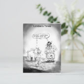 Carte Postale Comment Peur Un Gros Chien Drôle Drôle Dons De Des (Debout devant)