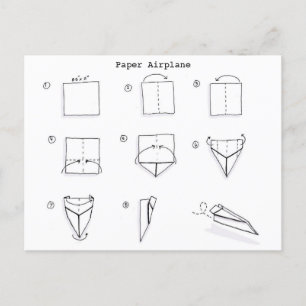 Carte Postale Comment Plier Un Avion Papier