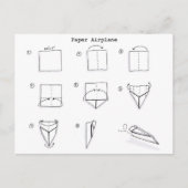 Carte Postale Comment Plier Un Avion Papier (Devant)