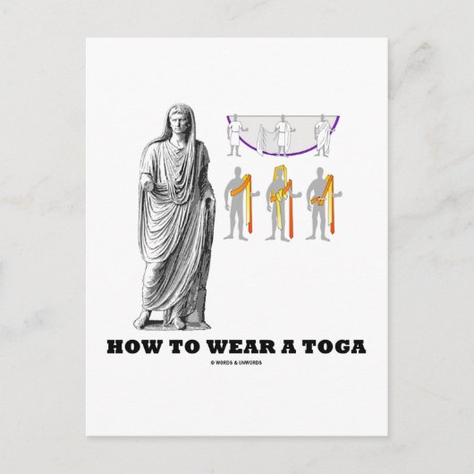 Carte Postale Comment Porter Un Toga (Instructions Sur Les Vêtem (Devant)