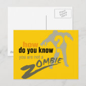 Carte Postale Comment savez-vous que vous n'êtes pas un zombie ? (Devant / Derrière)