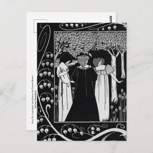 Carte Postale Comment Sir Launcelot a été connu par Beardsley Po (Devant / Derrière)