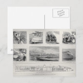 Carte Postale Comment un bateau torpille est construit (Devant / Derrière)