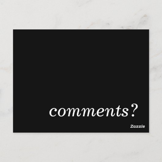 Carte Postale commentaires? (Dos)