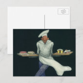 Carte Postale Commerce alimentaire vintage, boulanger avec desse (Devant / Derrière)