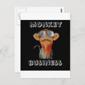 Carte Postale commerce de singes (Devant / Derrière)