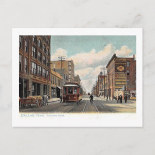 Carte Postale Commerce St., Dallas, Texas 1905 Vintage