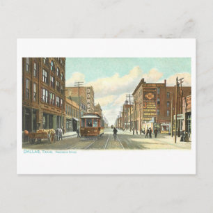 Carte Postale Commerce Street vintage, Dallas, Texas