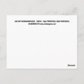 Carte postale commerciale Realtor do-it-yourself p (Dos)