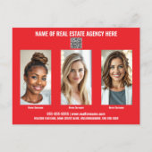 Carte postale commerciale Realtor rouge blanc (Devant)