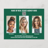 Carte postale commerciale Realtor vert blanc (Devant)