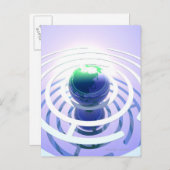 Carte Postale Communication globale, ordinateur conceptuel (Devant / Derrière)