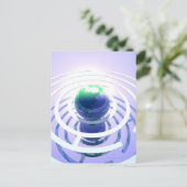 Carte Postale Communication globale, ordinateur conceptuel (Debout devant)