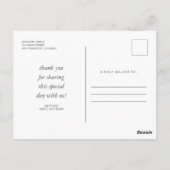 Carte Postale Communion Pour Lui Moderne Simple Merci Photo (Dos)