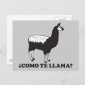 Carte Postale Como Te Llama (Devant / Derrière)