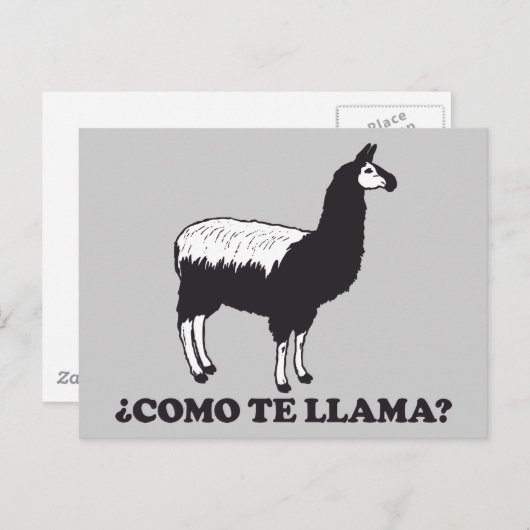 Carte Postale Como Te Llama (Devant / Derrière)