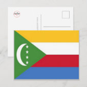 Carte Postale Comores - Drapeau - (Devant / Derrière)