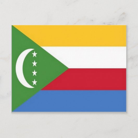 Carte Postale Comores - Drapeau - (Devant)