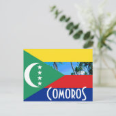 Carte Postale Comores Drapeau des Comores (Debout devant)