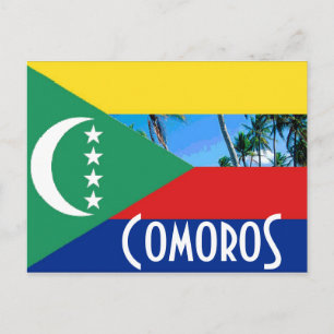 Carte Postale Comores Drapeau des Comores
