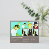 Carte Postale Comp à 2 côtés et modèle à tête grise chaude (Debout devant)