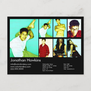 Carte Postale Comp à capuchon noir à 2 côtés et modèle