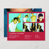 Carte Postale Comp à capuchon rouge à 2 côtés et modèle (Devant / Derrière)