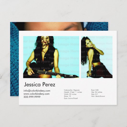 Carte Postale Comp Capture d'écran à 2 côtés et modèle 2 (Devant / Derrière)