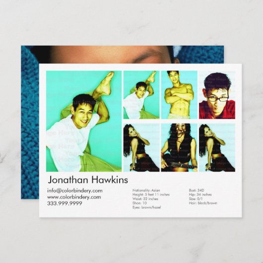 Carte Postale Comp Capture d'écran blanc à 2 faces et modèle (Devant / Derrière)